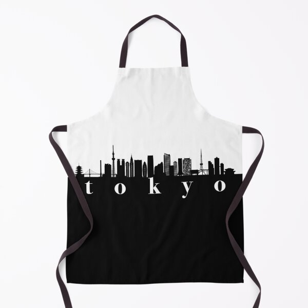 Item preview, minimalist tokyo skyline black and white color block designed and sold by neopop.