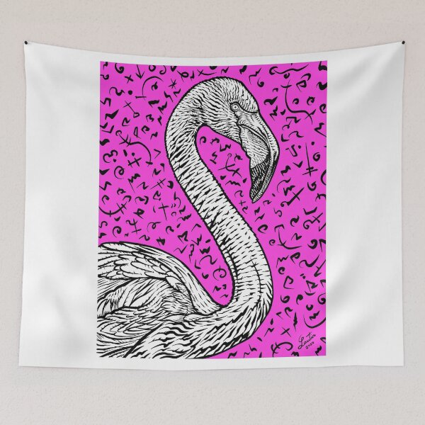 Item preview, FLAMINGO ink portrait designed and sold by lautir.