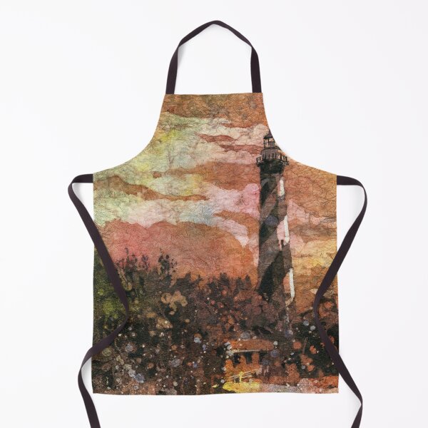 Item preview, Cape Hatteras lighthouse watercolor batik painting. Lighthouse art beach artwork painting designed and sold by rfoxphoto.