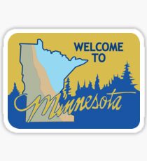 Welcome to Minnesota, Road Sign, USA Sticker