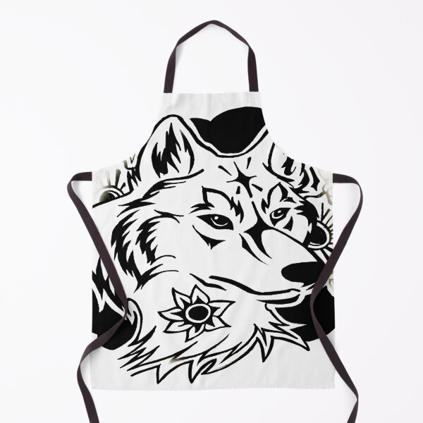 Item preview, Wolf flower stencil design designed and sold by Cafecreative.