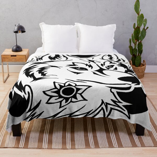 Item preview, Wolf flower stencil design designed and sold by Cafecreative.