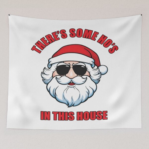 Item preview, There's Some Hos In this House - Funny Christmas Santa Claus t-shirts designed and sold by Trendy Shirt.