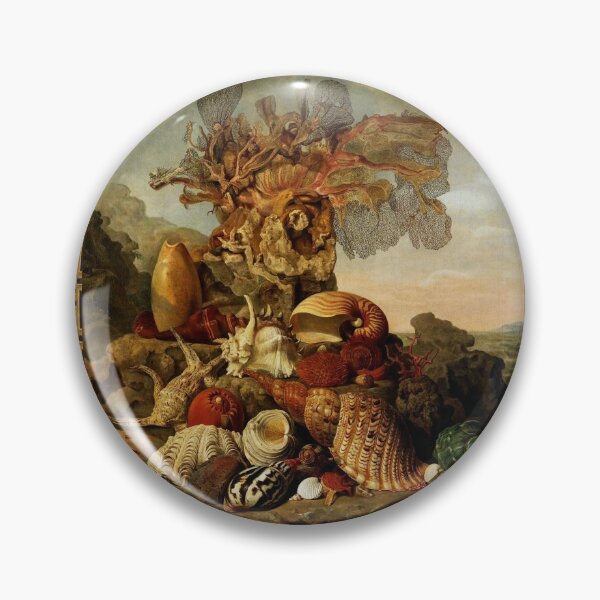 Item preview, STILL LIFE WITH SEA SHELLS,CORALS ,MARINE PLANTS ON THE COAST Antique Flemish Painting designed and sold by BulganLumini.