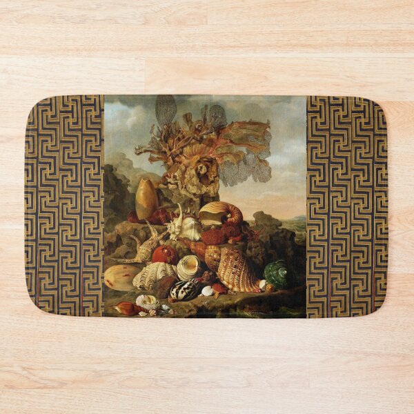 Item preview, STILL LIFE WITH SEA SHELLS,CORALS ,MARINE PLANTS ON THE COAST Antique Flemish Painting designed and sold by BulganLumini.