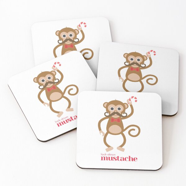 Item preview, Christmas lock-down monkey mustache designed and sold by NomadMessenger.