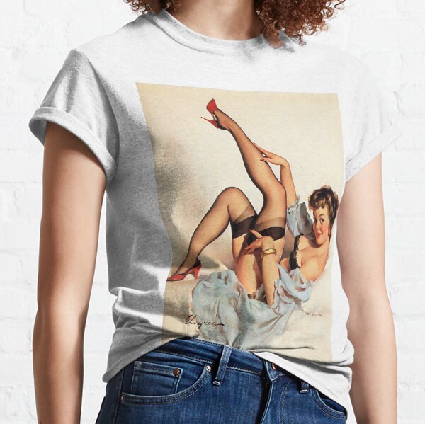 Chica pin-up - Elvgren - Vintage Camiseta clásica
