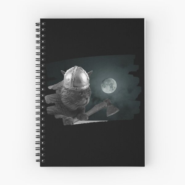 Item preview, Cute Viking Scottish Fold Cat in Moonlight designed and sold by Orkneyology.