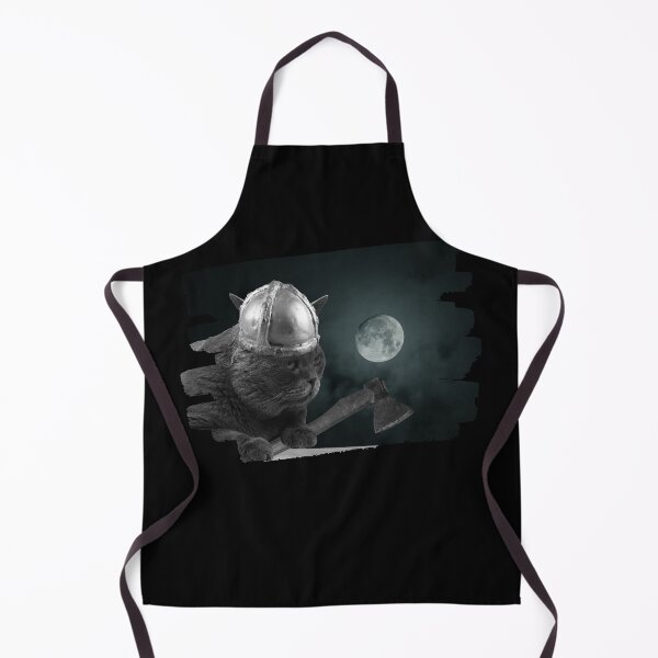 Item preview, Cute Viking Scottish Fold Cat in Moonlight designed and sold by Orkneyology.