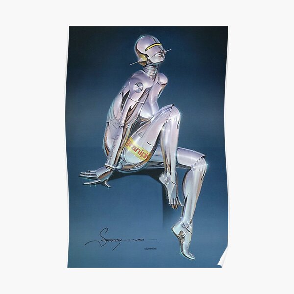 Full Chrome Robot Girl Graphic - Hajime Sorayama Poster