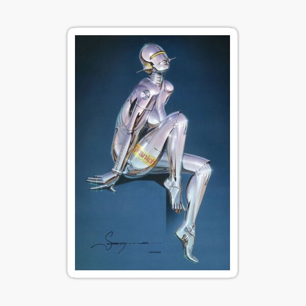 Item preview, Full Chrome Robot Girl Graphic - Hajime Sorayama designed and sold by Remy-the-Rat.
