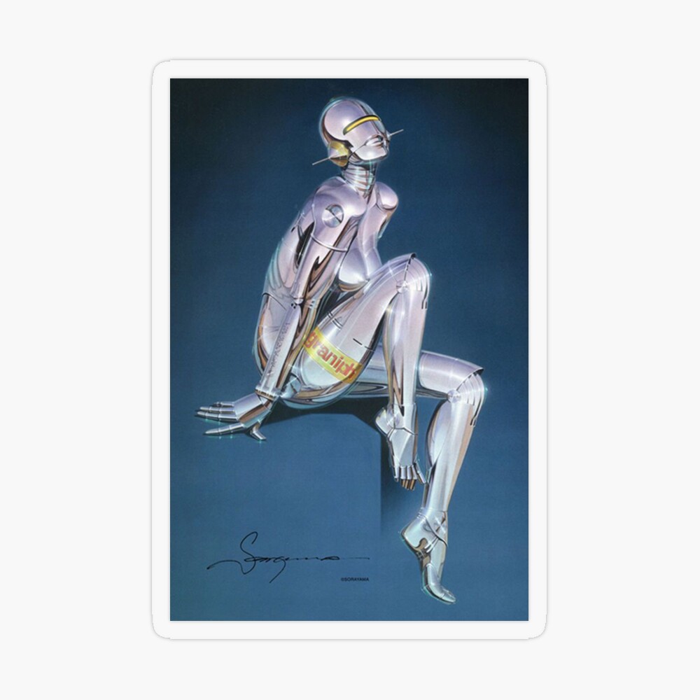 アート・デザイン・音楽 NAGA HAJIME SORAYAMA Full Chrome Robot Girl Graphic - Hajime Sorayama