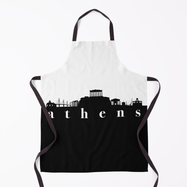 Item preview, minimalist athens skyline black and white color block designed and sold by neopop.