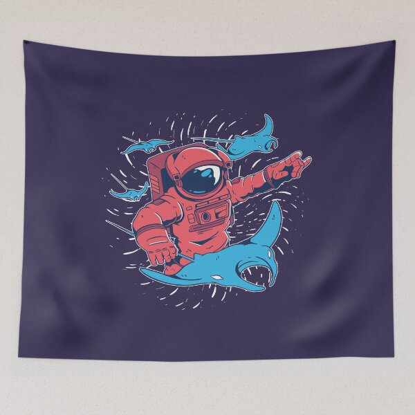 Item preview, Astronaut, diving, diver, rays designed and sold by DerSenat.