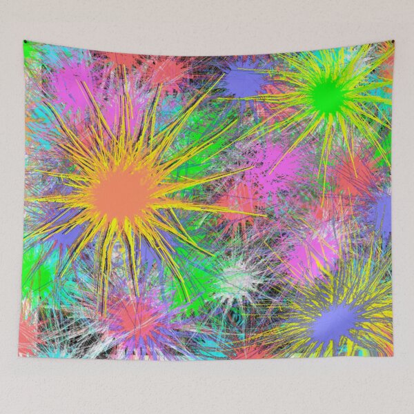 Item preview, Fluid Star Abstract Colorful Geometric  Line Pattern / Liquid Psychedelic Art  designed and sold by GuitarZan's.