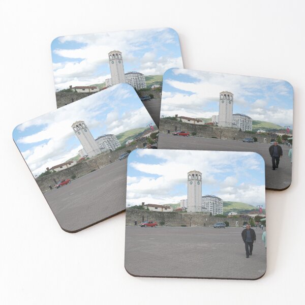 Item preview, Albania - Elbasan: cielo despejado y torre del reloj Sahati designed and sold by justbmac.