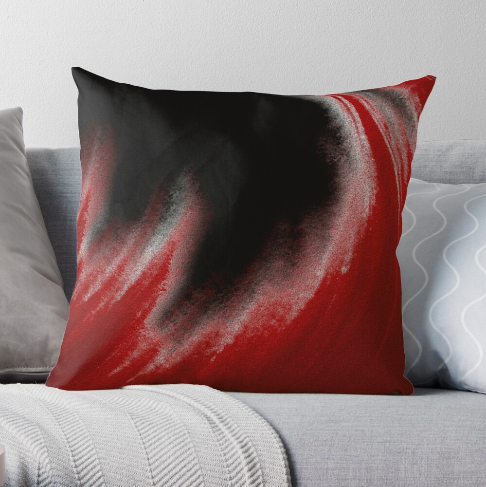 Decorative Red And Black Throw Pillow for Sale by FantasySkyArt