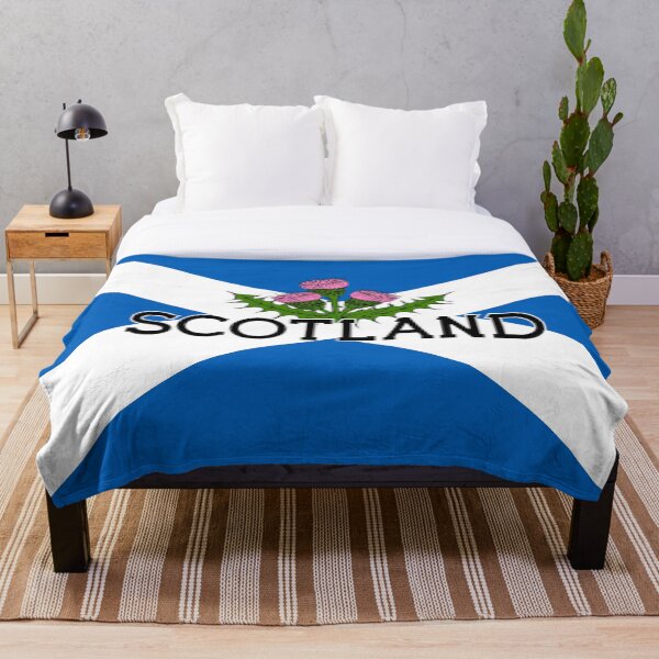 Item preview, Scotland Saltire Flag - Scottish St Andrews Cross and Thistle, Scottish Pride designed and sold by BleuSky.