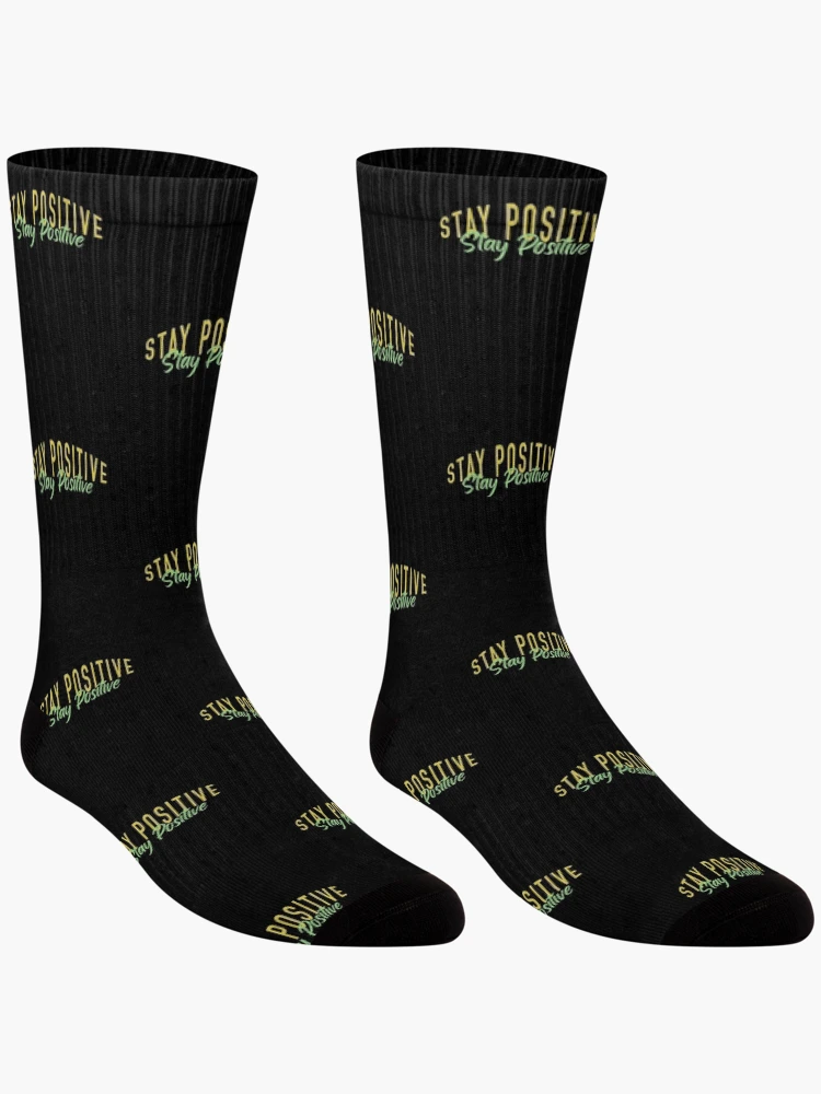 Thumbnail 3 of 5, Socks, Stay Positive designed and sold by BasicWear.