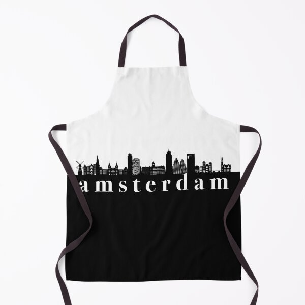Item preview, minimalist amsterdam skyline black and white color block designed and sold by neopop.