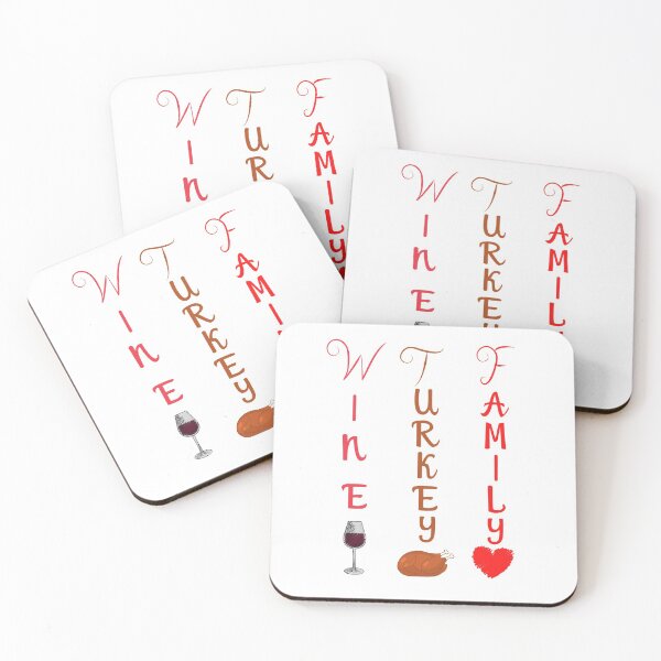Item preview, WINE TURKEY AND FAMILY .THANKSGIVING designed and sold by FASHION-LEAD.