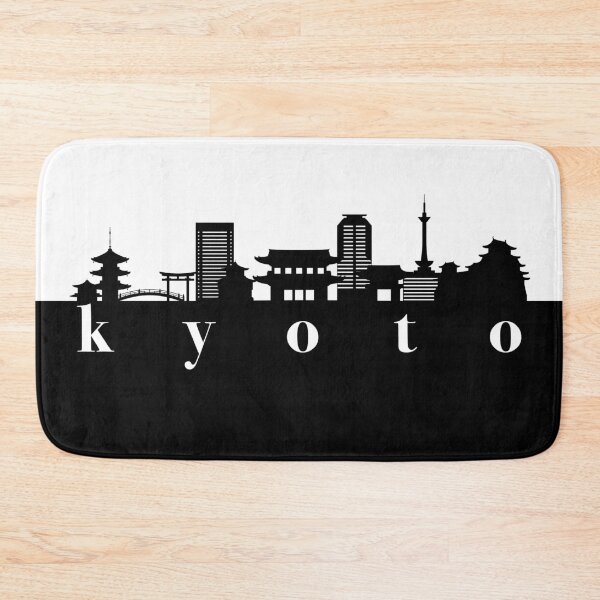 Item preview, minimalist kyoto skyline black and white color block  designed and sold by neopop.