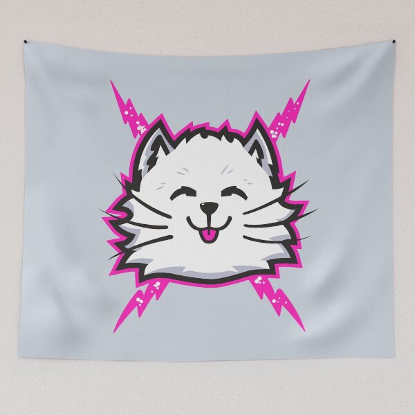 Item preview, White Electric Cat designed and sold by dangerhuskie.