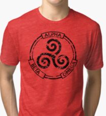 Alpha Beta Omega (Black) - Teen Wolf Tri-blend T-Shirt