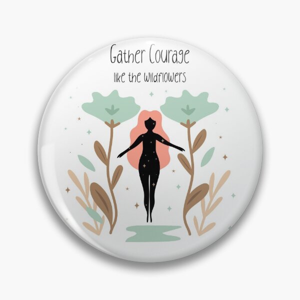 Item preview, Gather Courage like wildflowers designed and sold by Botanic-Witch.