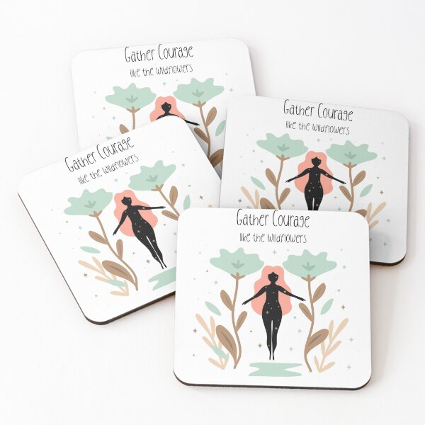 Item preview, Gather Courage like wildflowers designed and sold by Botanic-Witch.