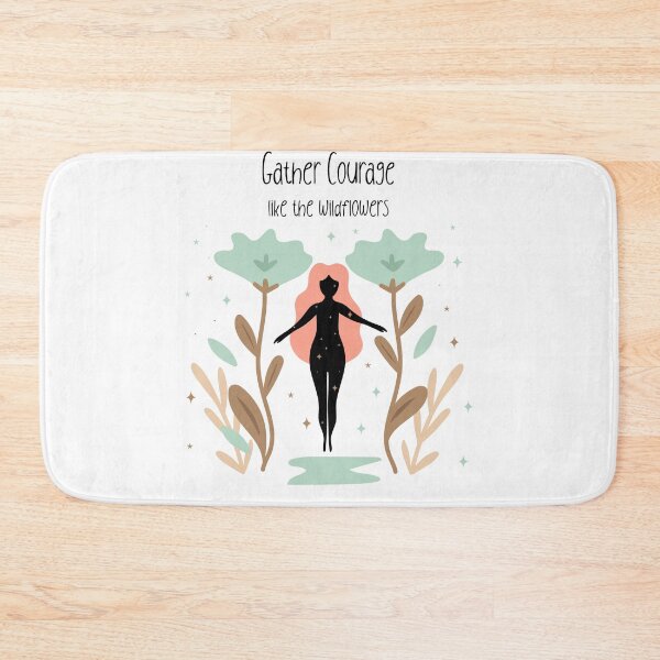 Item preview, Gather Courage like wildflowers designed and sold by Botanic-Witch.