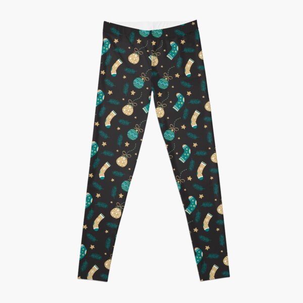 Merry Christmas pattern, Christmas sock design ideas Leggings