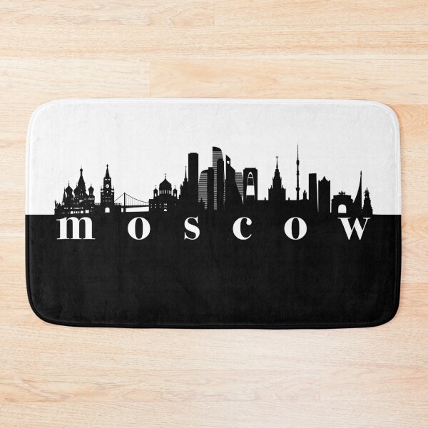 Item preview, minimalist moscow skyline black and white color block  designed and sold by neopop.