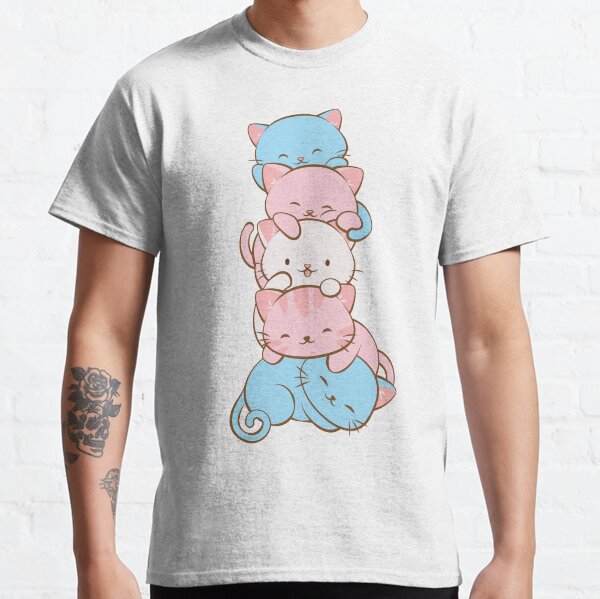 Transgender Pride Flag Kawaii Cats Classic T-Shirt