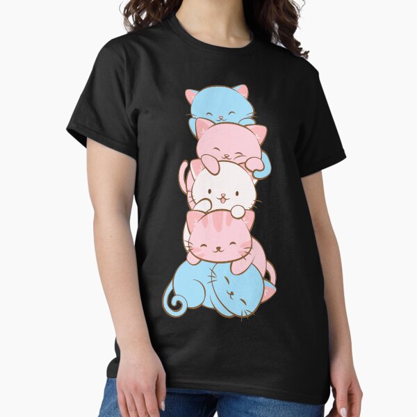 Item preview, Transgender Pride Flag Cute Kawaii Cats Subtle LGBTQ Trans Pride designed and sold by Irene Koh.
