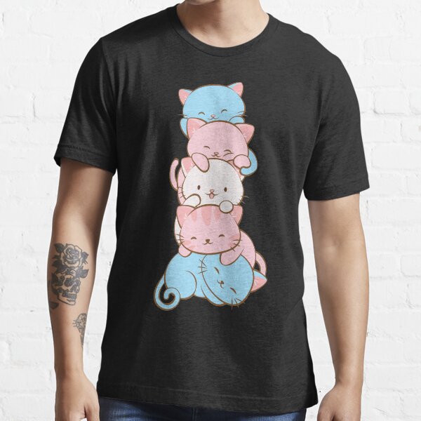 Transgender Pride Flag Cute Kawaii Cats Subtle Lgbtq Trans Pride T