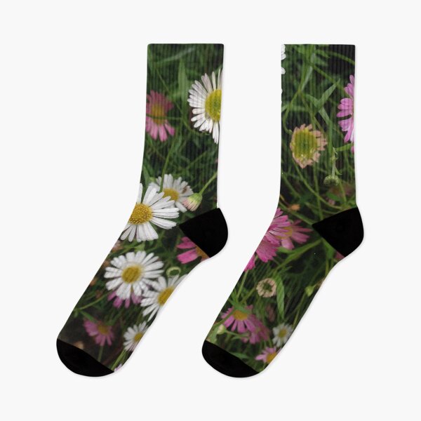 Item preview, Pink and White Daisies - Vectorized Photographic Image  designed and sold by RhubarbMyrtle.