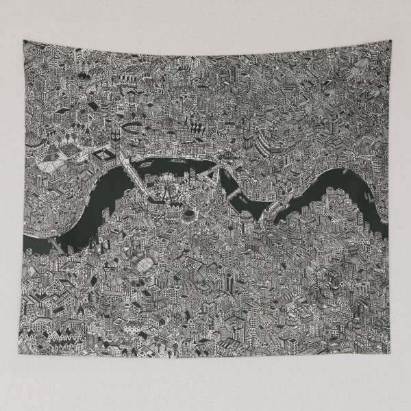 Item preview, London Map illustration poster designed and sold by oliver polanski.