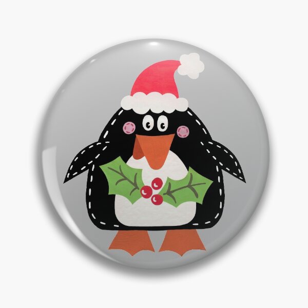 Artikelvorschau, Weihnachtspinguin & Stechpalme - grauer Hintergrund entworfen und verkauft von Helen McCartney Designs.
