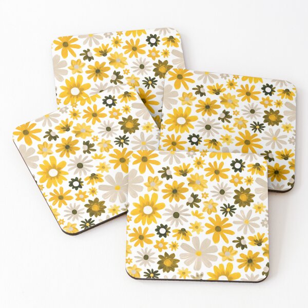 Item preview, Bohemian Daisy Meadow - Mustard designed and sold by TigaTiga.