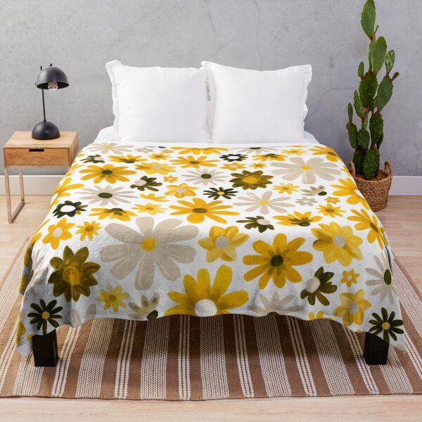 Item preview, Bohemian Daisy Meadow - Mustard designed and sold by TigaTiga.