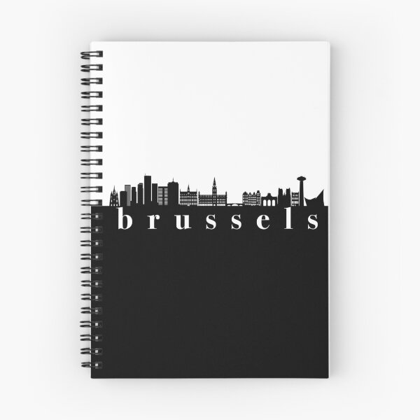 Item preview, minimalist brussels skyline black and white color block  designed and sold by neopop.
