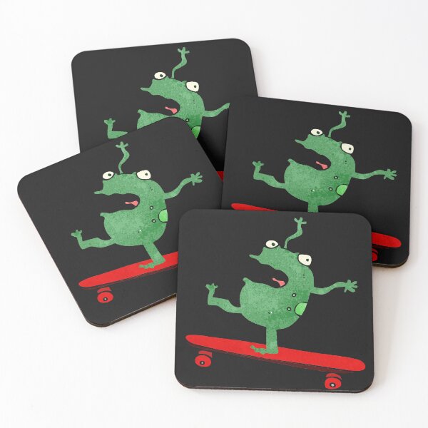 Item preview, Frog on a skateboard  designed and sold by aoichan3939.