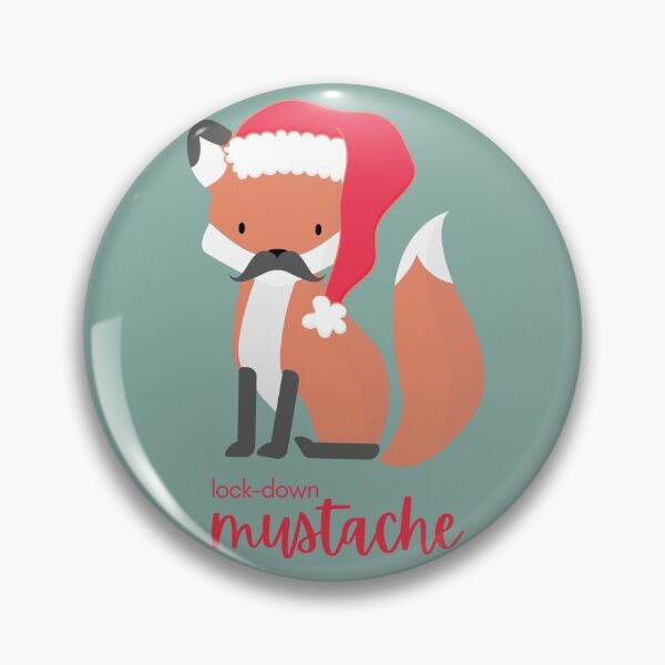 Item preview, Christmas lock-down fox mustache designed and sold by NomadMessenger.