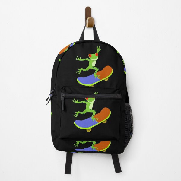 Item preview, Red Eyed Tree Frog on a Skate Board with Black Background designed and sold by Zurickdesigns.