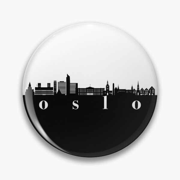 Item preview, minimalist oslo skyline black and white color block  designed and sold by neopop.