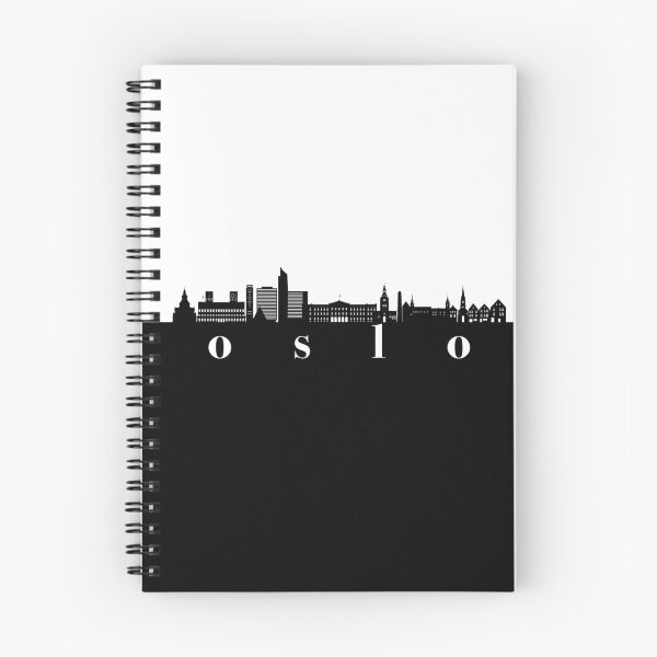 Item preview, minimalist oslo skyline black and white color block  designed and sold by neopop.