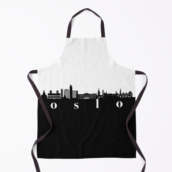 Item preview, minimalist oslo skyline black and white color block designed and sold by neopop.