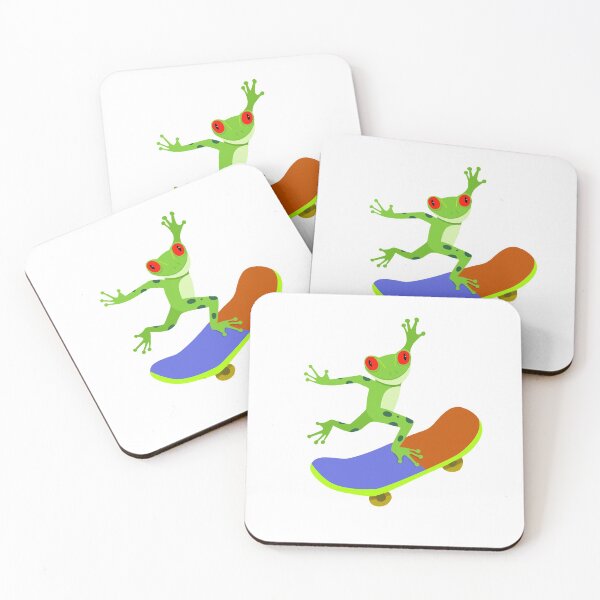 Item preview, Red Eyed Tree Frog on a Skate Board designed and sold by Zurickdesigns.