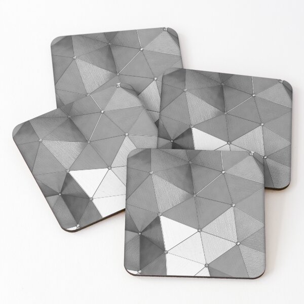 Item preview, Silver Metal Diamond Plate Illusion Print designed and sold by Mary Riley.